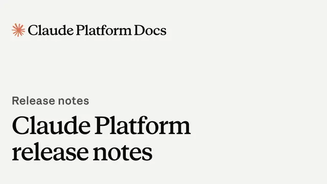 Claude Platform Docs release notes Open Graph card