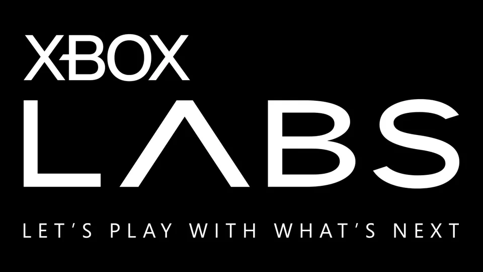 Xbox Labs logo in white on a black background, with the tagline "Let's play with what's next"