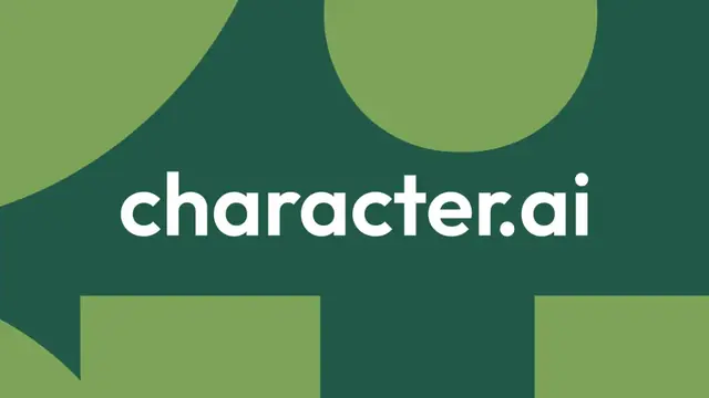 Character.ai wordmark in white on a dark-green and olive background