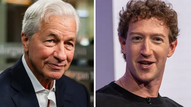 Side-by-side headshots of two men: an older grey-haired man in a suit and a curly-haired man in a dark t-shirt