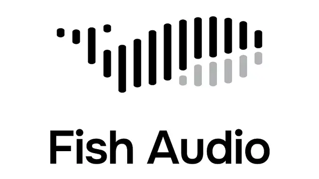 Fish Audio logo: black and grey vertical sound bars above the wordmark