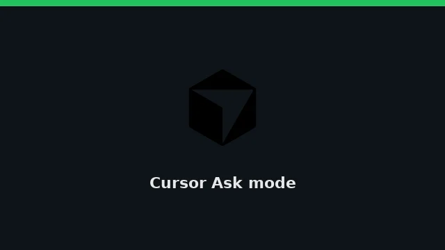 Cursor logo card for the GymAI Ask-mode code walkthrough